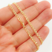 14K Solid Gold Wheat Chain